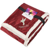 Field & Co. Burgundy Sherpa Blanket with Card and Band