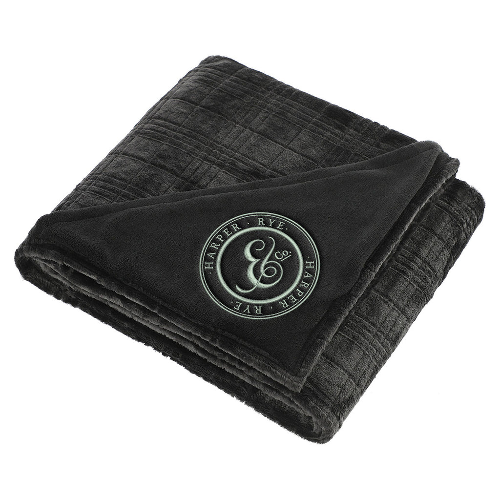 Leed's Black Luxury Comfort Flannel Fleece Blanket