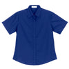 Vantage Women's Royal Blended Poplin Short Sleeve Shirt