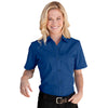 Vantage Women's Royal Blended Poplin Short Sleeve Shirt