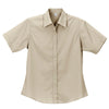 Vantage Women's Stone Blended Poplin Short Sleeve Shirt