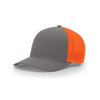 Richardson Charcoal/Neon Orange Mesh Back Split Trucker R-Flex Hat