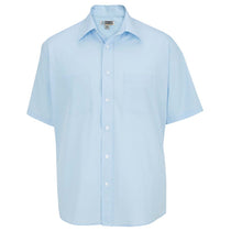 Edwards Men's Blue 2-Pocket Broadcloth Short Sleeve Shirt