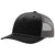 Richardson Black/Charcoal/Charcoal Split Five Panel Trucker Hat with Rope