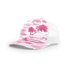 Richardson Women's Pink/White Printed Trucker Hat