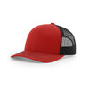 Richardson Red/Black Mesh Back Split Trucker Hat