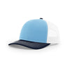 Richardson Columbia Blue/White/Navy Mesh Back Tri-Colors Trucker Hat