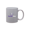 ETS Light Grey C-Handle Ceramic Mug 11 oz