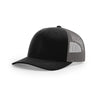 Richardson Black/Charcoal Mesh Back Split Low Pro Trucker Hat