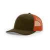 Richardson Dark Loden/Jaffa Orange Mesh Back Split Low Pro Trucker Hat