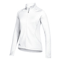 adidas Women's White Essentials Textured Full Zip
