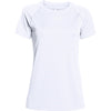 Under Armour Women's White UA Stripe Tech Locker Short Sleeve Tee