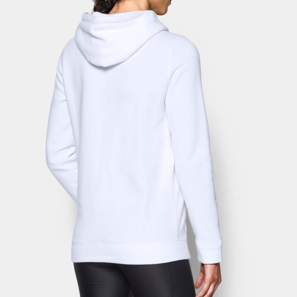 Under Armour Women's White Hustle Fleece Hoody