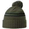 Richardson Heather Olive Short Pom Beanie