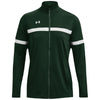 Under Armour Women's Forest Green/White Team Knit Warm Up Full-Zip