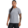 Under Armour Women's Steel Light Heather/White Athletics Short Sleeve