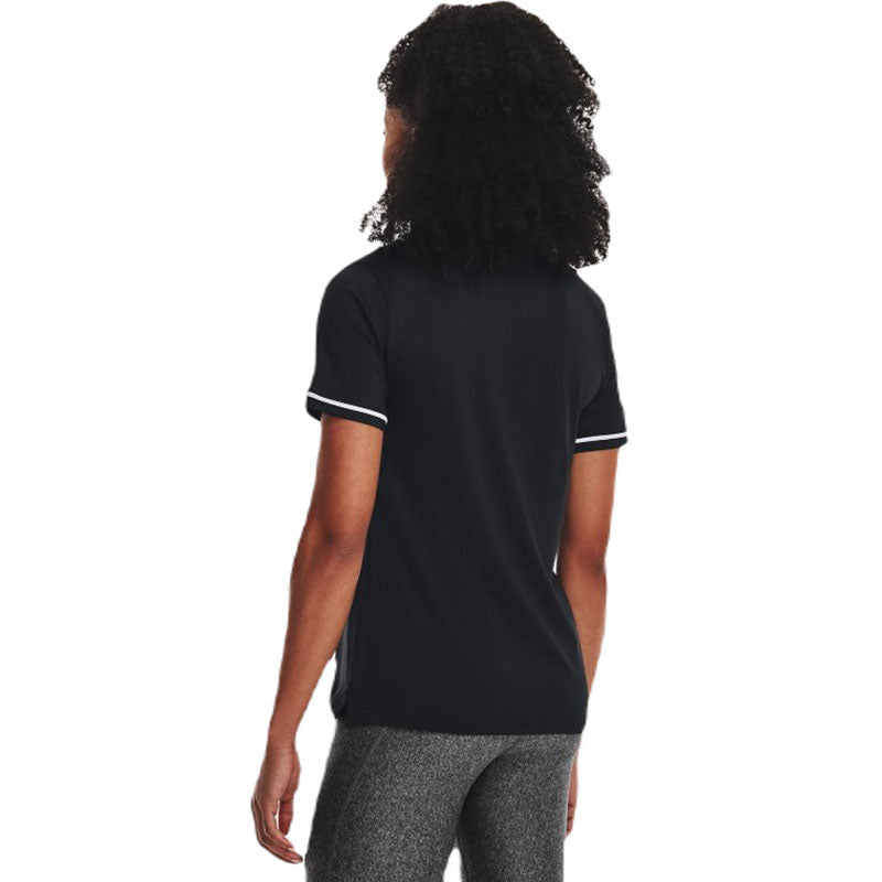 Under Armour Women's Black/White Team Tipped Polo