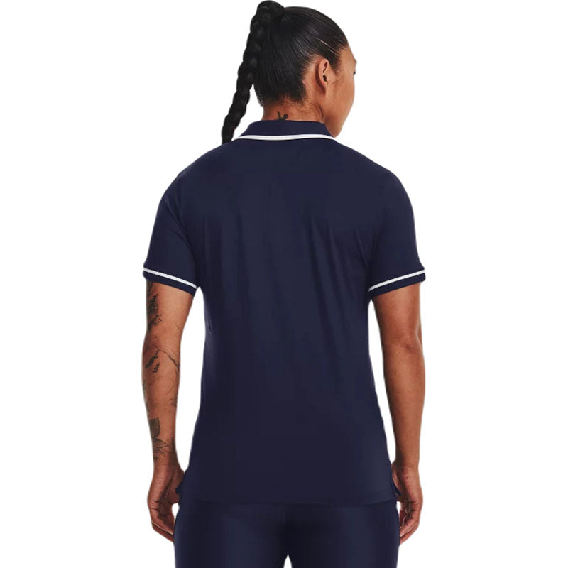 Under Armour Women's Midnight Navy/White Team Tipped Polo