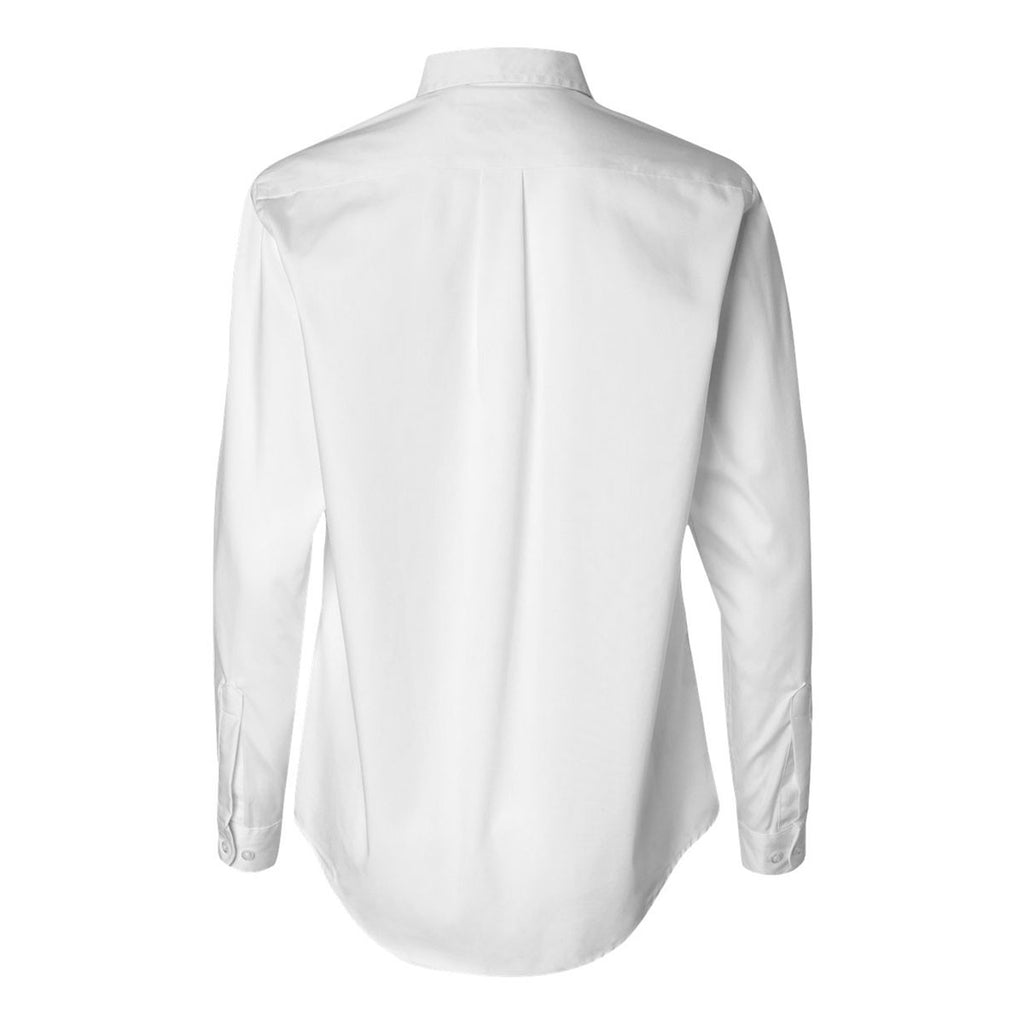 Van Heusen Women's White Pinpoint Dress Shirt