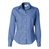 Van Heusen Women's Periwinkle Blue Silky Poplin Dress Shirt