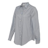 Van Heusen Women's Grey Feather Stripe With Contrast Long Sleeve Shirt