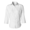 Van Heusen Women's White 3/4 Sleeve Twil Dress Shirt