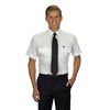 Van Heusen Men's White Aviator Shirt-Short Sleeve-Tallman