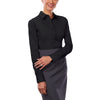 Van Heusen Women's Deep Black Solid Stretch Dress Shirt