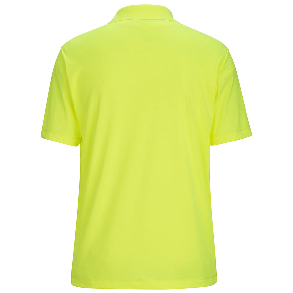 Edwards Men's High Visibility Lime Mini-Pique Snag-Proof Polo