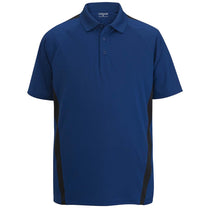 Edwards Men's Royal with Black Snag-Proof Color Block Short Sleeve Polo
