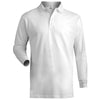 Edwards Men's White Blended Pique Long Sleeve Polo