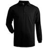 Edwards Men's Black Blended Pique Long Sleeve Polo