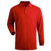 Edwards Men's Red Blended Pique Long Sleeve Polo