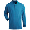 Edwards Men's Marina Blue Blended Pique Long Sleeve Polo