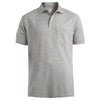 Edwards Men's Grey Heather Cotton Pique Short Sleeve Polo with Pocket