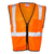 ML Kishigo Men's Orange Class 2 Double-Pocket Zippered Economy Vest