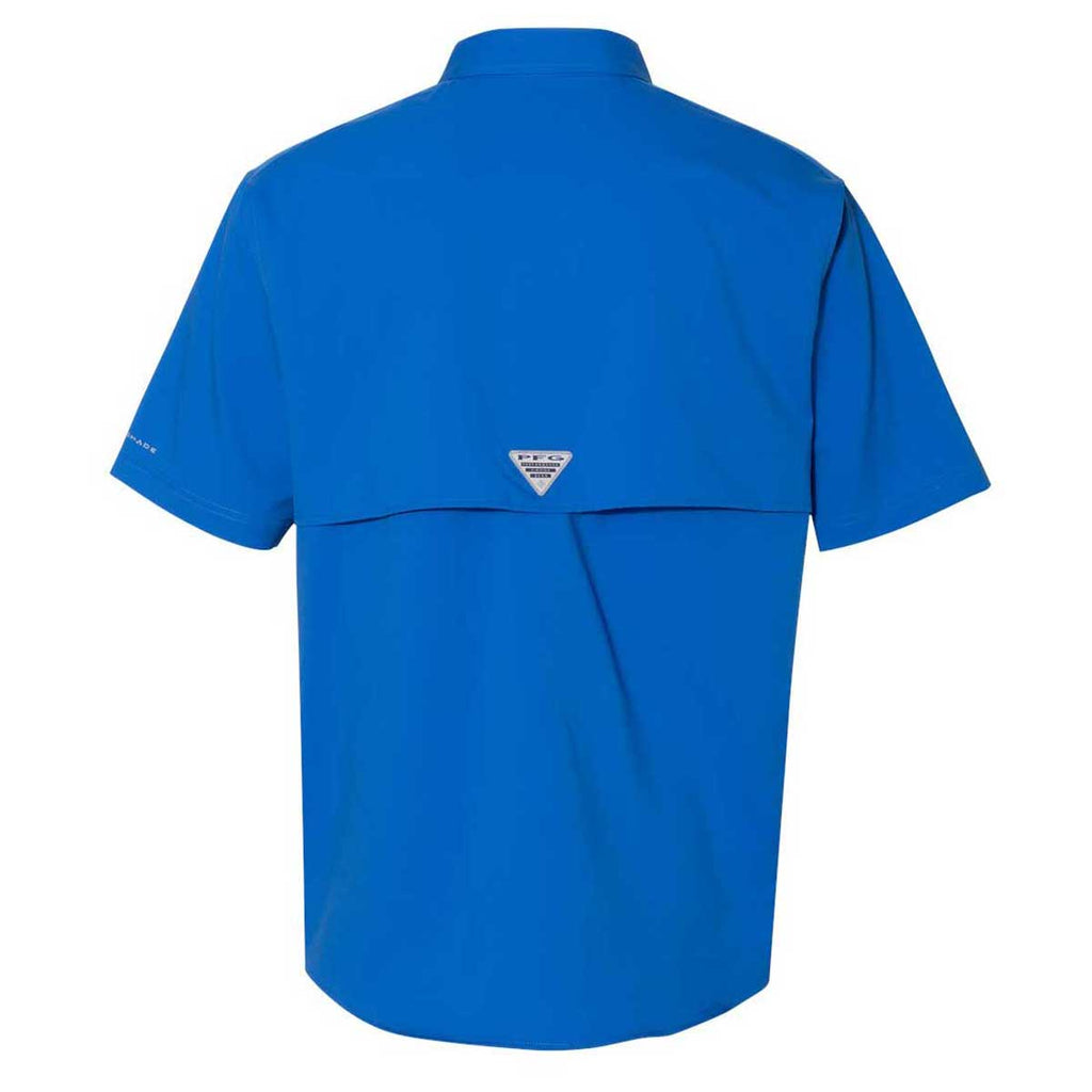 Columbia Men's Vivid Blue PFG Blood and Guts Short Sleeve Shirt