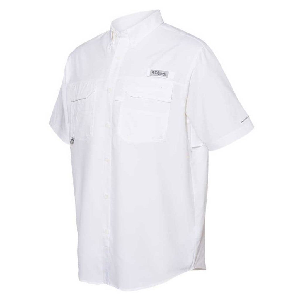 Columbia Men's White PFG Blood and Guts Short Sleeve Shirt