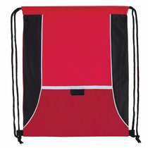 Good Value Red Center Lane Drawstring Backpack