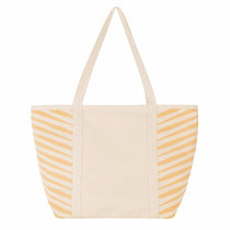 Good Value Natural/Orange Zebra Colored Cotton Tote