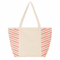 Good Value Natural/Red Zebra Colored Cotton Tote