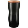 Leed's Black Reno Double Wall Ceramic Tumbler with Wood Lid 10oz