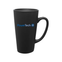 ETS Matte Black Tall Latte Ceramic Mug 16 oz