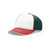 Richardson White/Dark Green/Red On-Field Tri-Color Pulse SportMesh R-Flex Cap