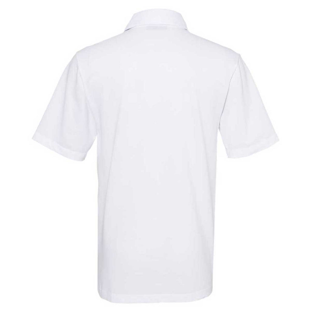 PRIM+PREUX Men's White Pima Pique Sport Shirt