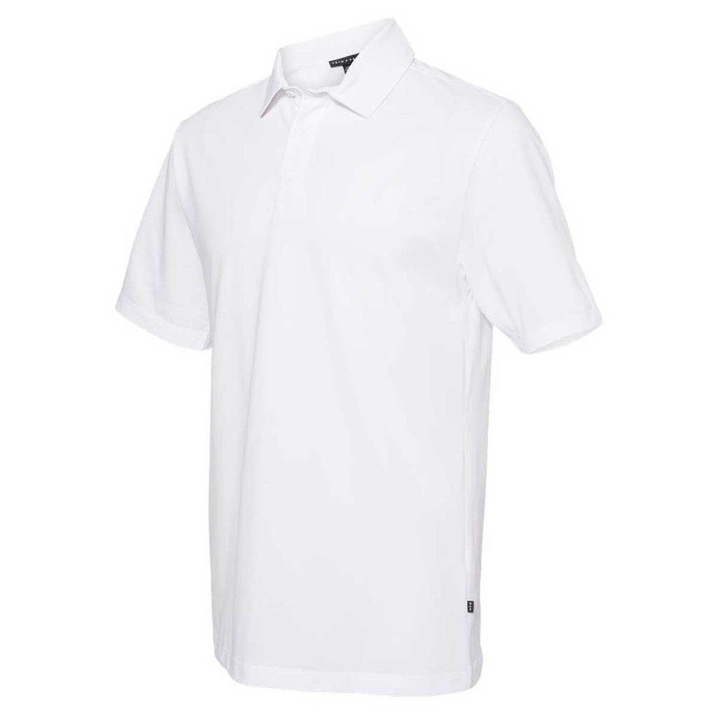 PRIM+PREUX Men's White Pima Pique Sport Shirt