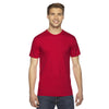 American Apparel Unisex Red Fine Jersey Short-Sleeve T-Shirt