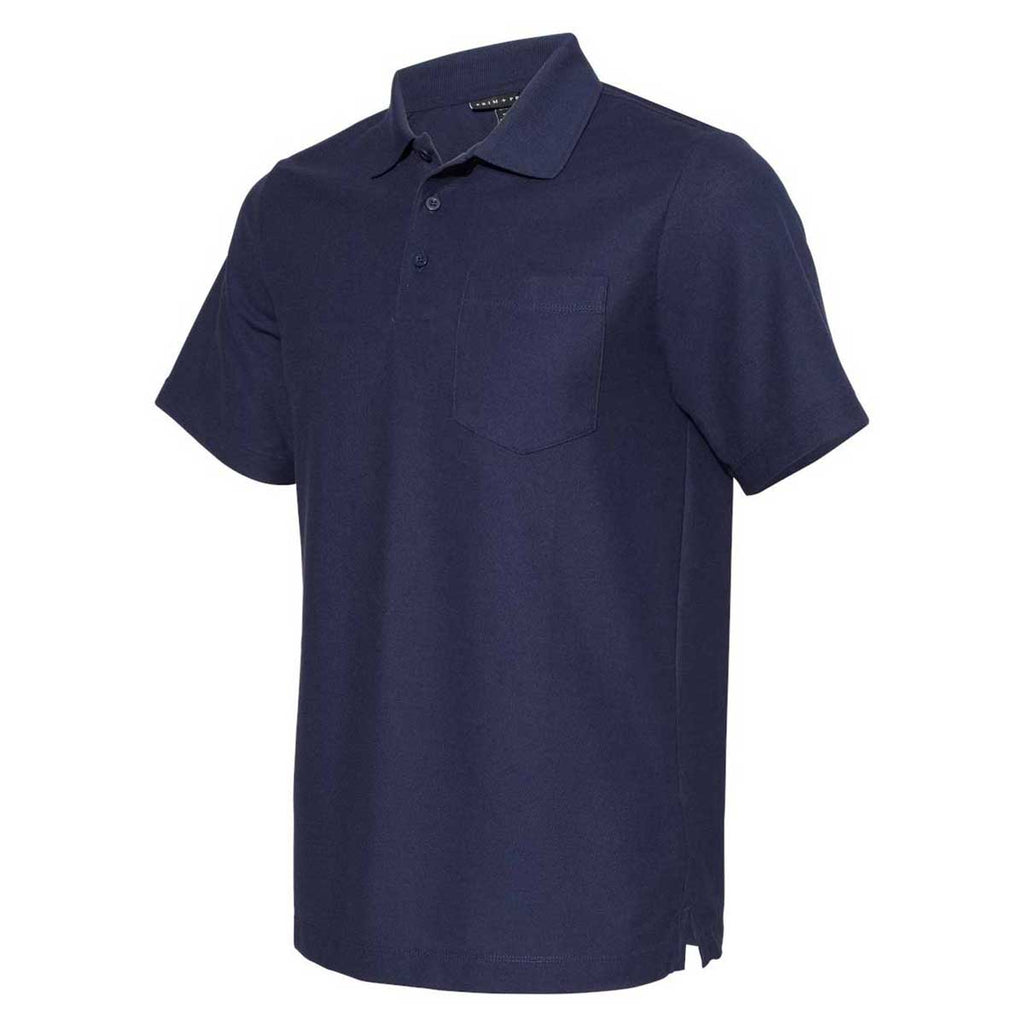 PRIM+PREUX Men's Navy Smart Pocket Sport Shirt