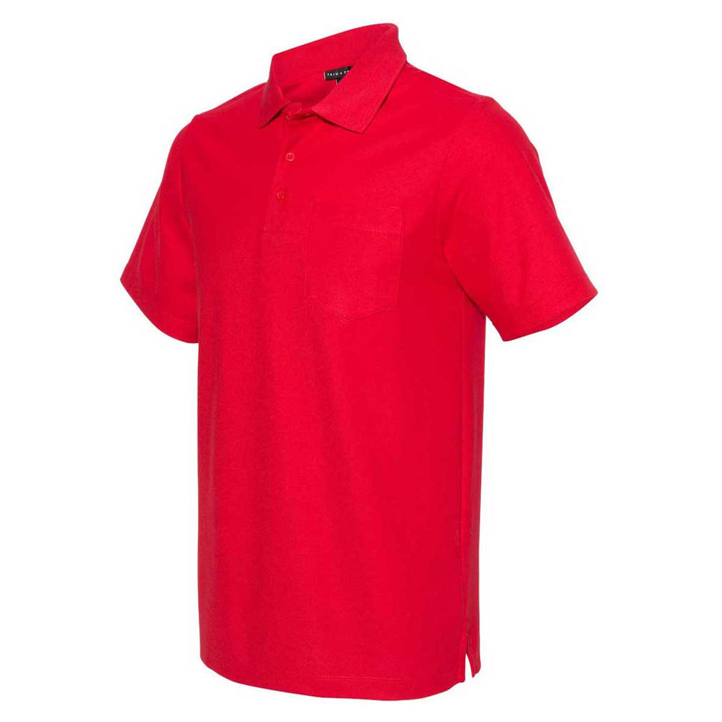 PRIM+PREUX Men's Red Smart Pocket Sport Shirt