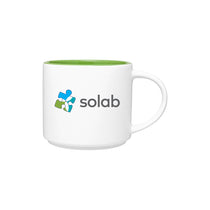 ETS White Monaco Ceramic Mug with Lime Lining - 16oz